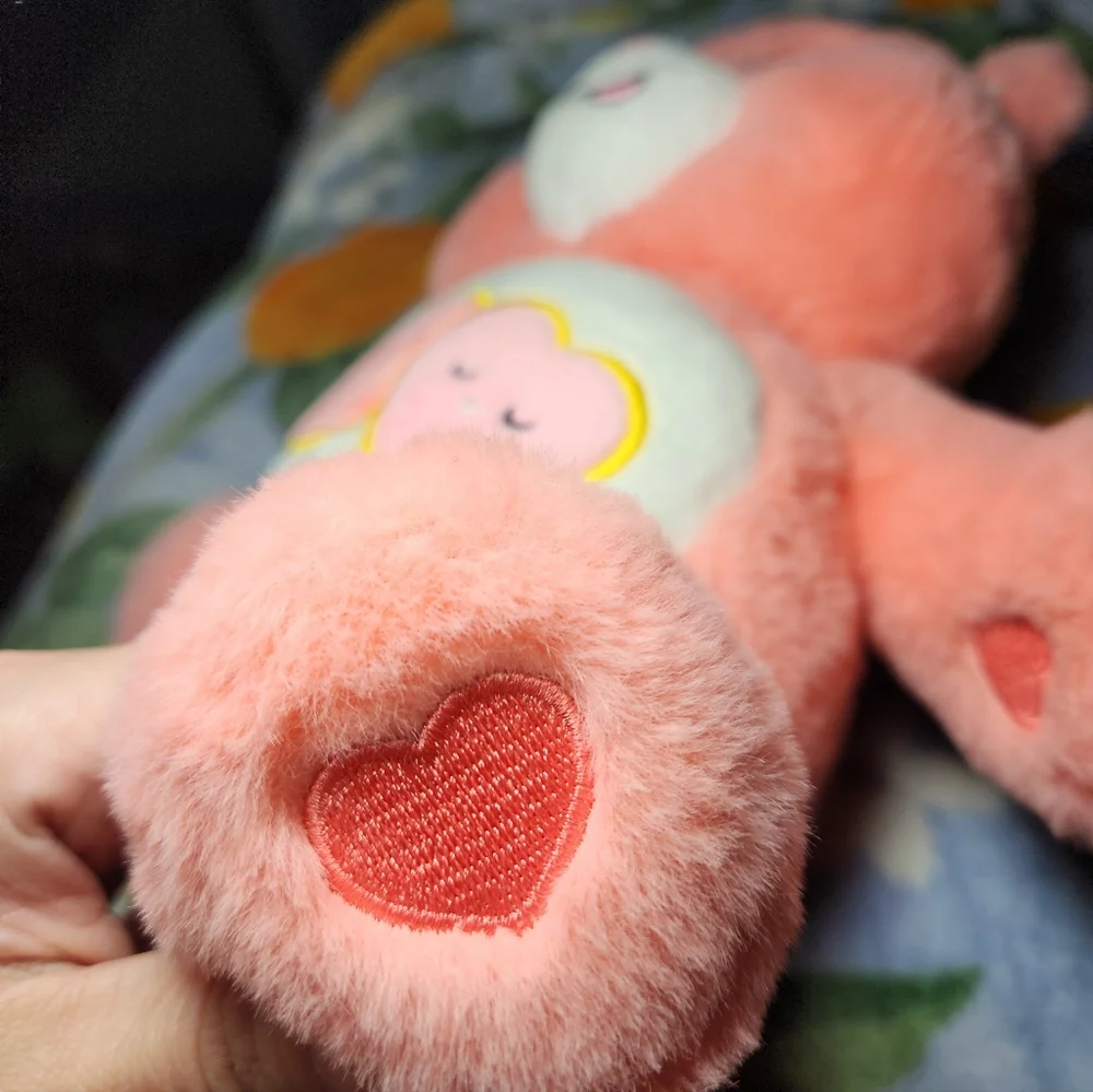 Care Bears Love-a-lot Bear Plush Toy Bright Pink Heart Tummy 10" - Picture 3 of 14